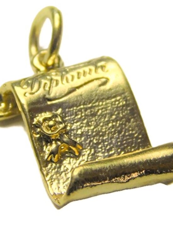 Jewelry - 3D Diploma Pendant Charm 14k Yellow Gold